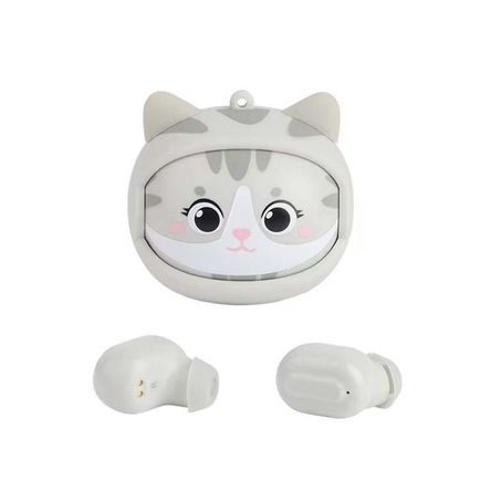 Audífonos Bluetooth Ewtto Diseño GATITO Rostro Intercambiable