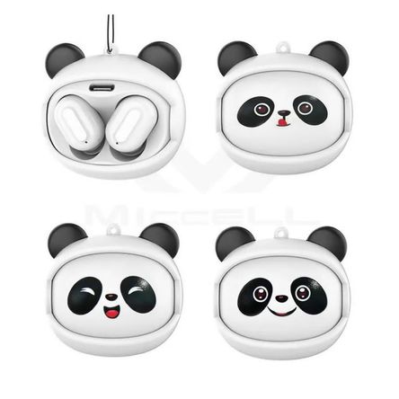 Audífonos Bluetooth Ewtto Diseño PANDA Rostro Intercambiable Audífonos Bluetooth Ewtto Diseño PANDA Rostro Intercambiable