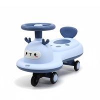 Coche Juguete para Niñas Wiggle Car Giro de 360 con Ruedas Empuje Animado Celeste