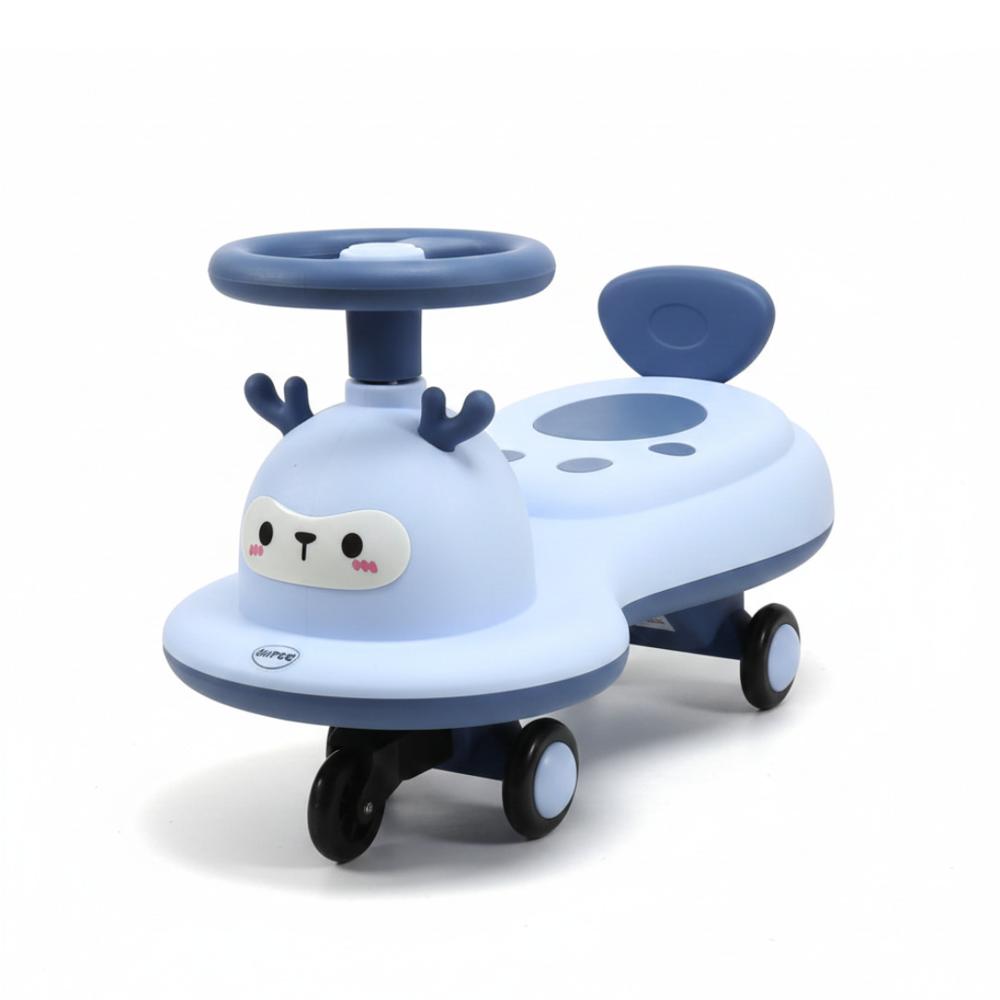 Coche Juguete para Niñas Wiggle Car Giro de 360 con Ruedas Empuje Animado Celeste