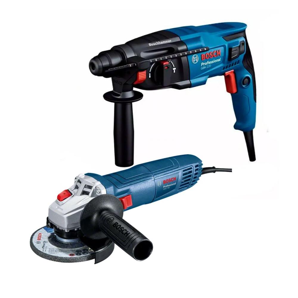 Rotomartillo Bosch GBH 220 + Amoladora Bosch GWS 700 Rotomartillo Bosch GBH 220 + Amoladora Bosch GWS 700