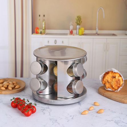 Condimentero Carrusel de Acero para Especias con Rotación 360° Condimentero Carrusel de Acero para Especias con Rotación 360°