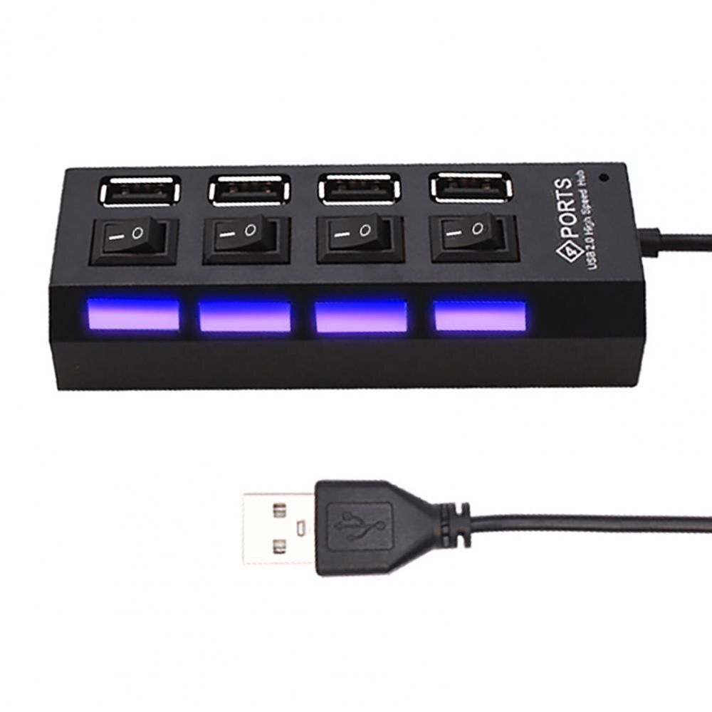 HUB Multipuerto 4 USB 2.0 Puerto Con Interruptor 480Mbps HUB Multipuerto 4 USB 2.0 Puerto Con Interruptor 480Mbps