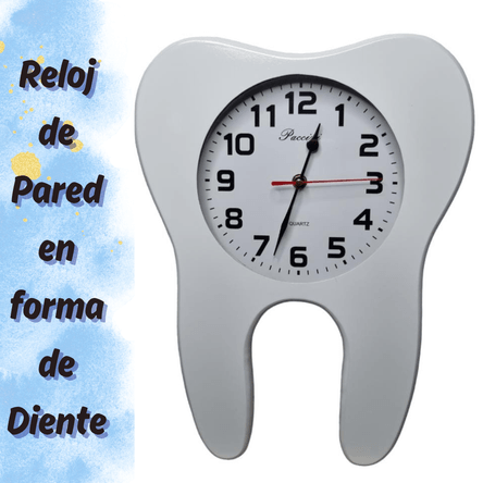 Reloj de Pared en forma de Diente Reloj de Pared en forma de Diente