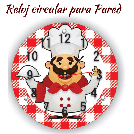Reloj Circular de Pared para Cocina Reloj Circular de Pared para Cocina