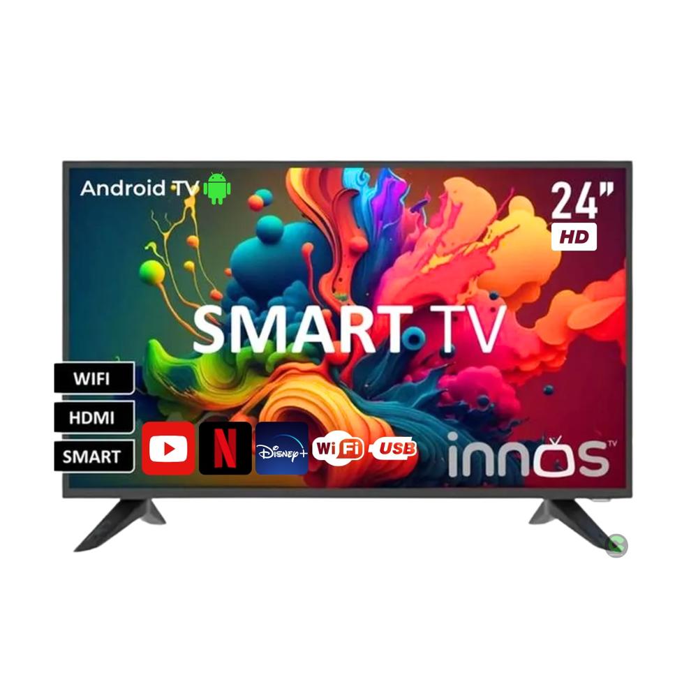 Televisor INNOS 24 LED HD Smart TV S2402KU Android 14"" y Antena