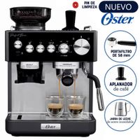 Cafetera con Molinillo Oster BVSTEM7301 espresso lattes y capuchinos