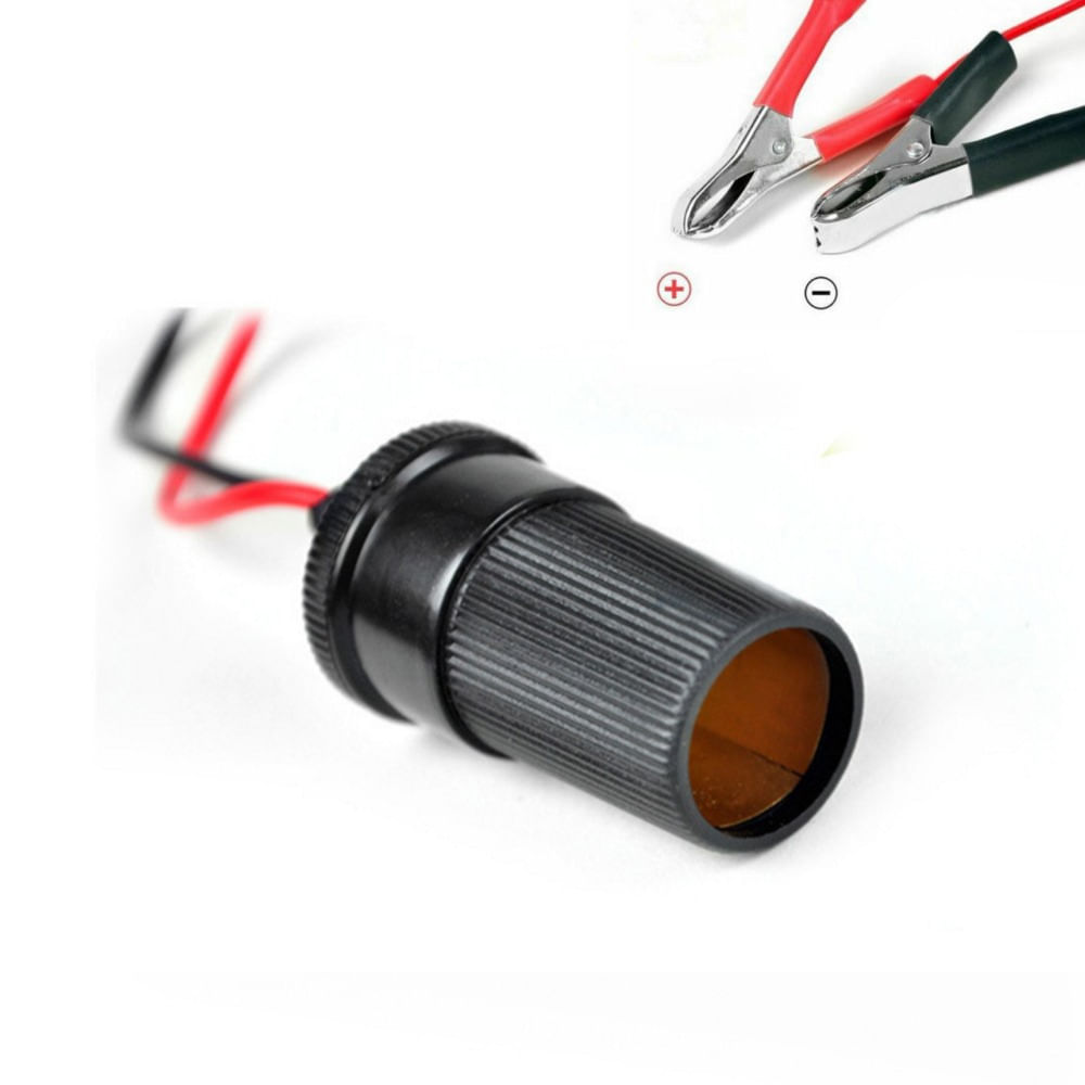 Conector Hembra Cigarrera Con Pinzas Cocodrilo Para Batería 12v