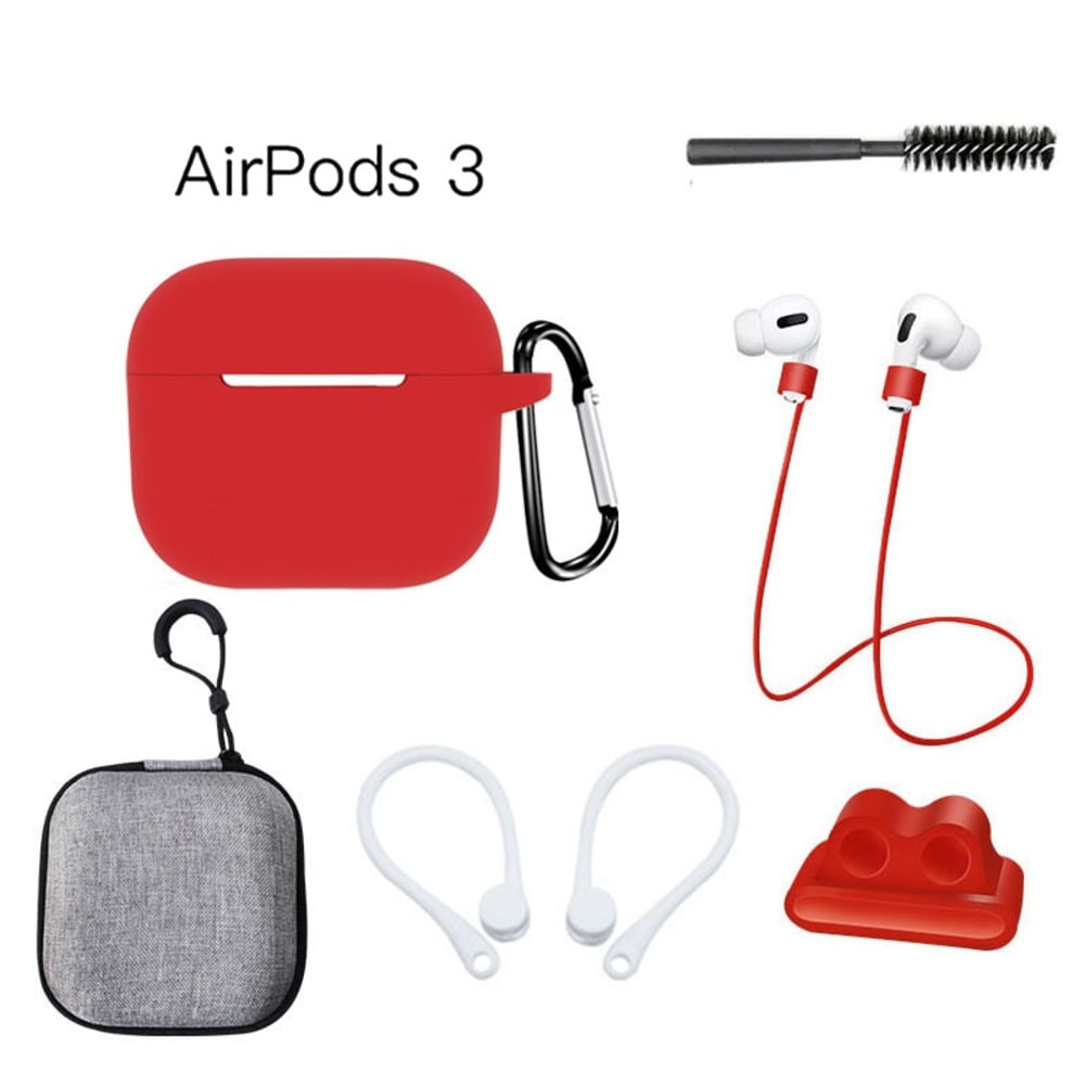 Case Estuche Funda para Apple AirPods 3 3era Tercera Generación Case Estuche Funda para Apple AirPods 3 - ROJO Case Estuche Funda para Apple AirPods 3 3era Tercera Generación Case Estuche Funda para Apple AirPods 3 - ROJO