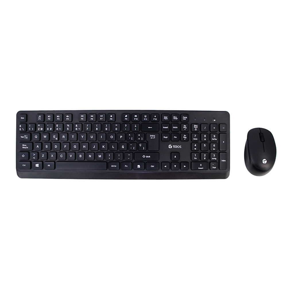Kit inalámbrico teclado y mouse TEROS TE-5011CS 2.4GHz 1000DPI español negro