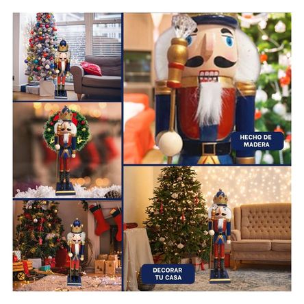 Cascanuez con Corona y Baston con Diamantes en Multicolor Cascanuez con Corona y Baston con Diamantes en Multicolor