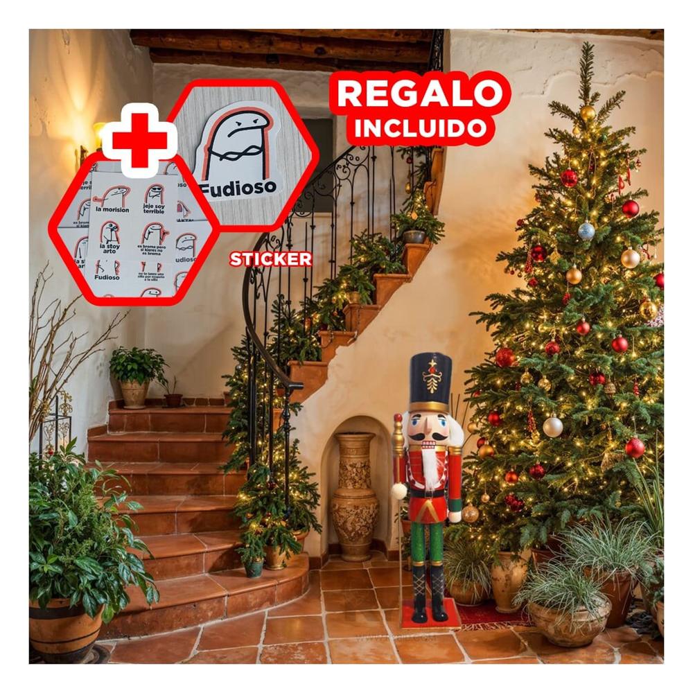 Cascanuez con Altura Ideal Rojo y Verde Y+Regalo Stickers Cascanuez con Altura Ideal Rojo y Verde Y+Regalo Stickers
