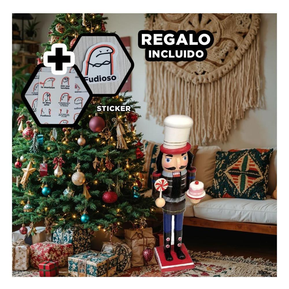 Cascanuez con Figura Decorativa Multicolor Y+Regalo Stickers Cascanuez con Figura Decorativa Multicolor Y+Regalo Stickers