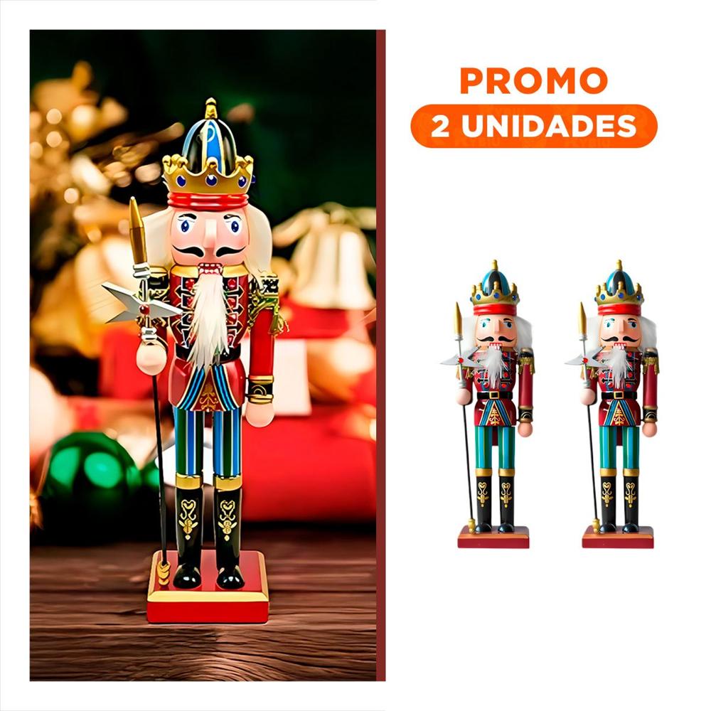 Pack2 Cascanuez con Corona y Baculo en Color Guinda Pack2 Cascanuez con Corona y Baculo en Color Guinda