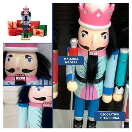 Cascanuez con Sombrero Corona y Baston en RosaVerde Cascanuez con Sombrero Corona y Baston en RosaVerde