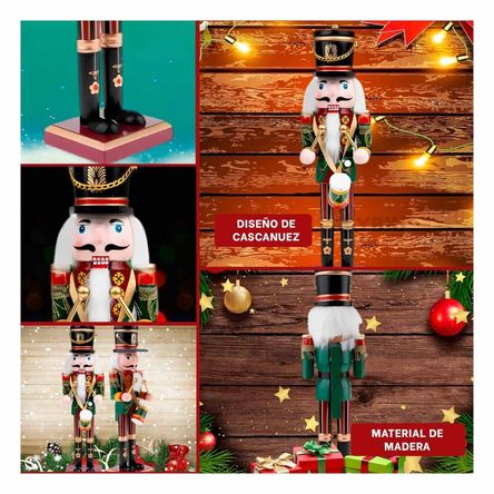 Cascanuez Navideño Festivo y Tradicional en Tono Negro