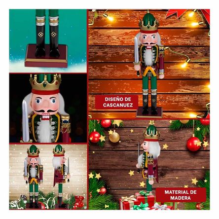 Cascanuez Navideño Festivo y Tradicional en Tono Guinda Cascanuez Navideño Festivo y Tradicional en Tono Guinda