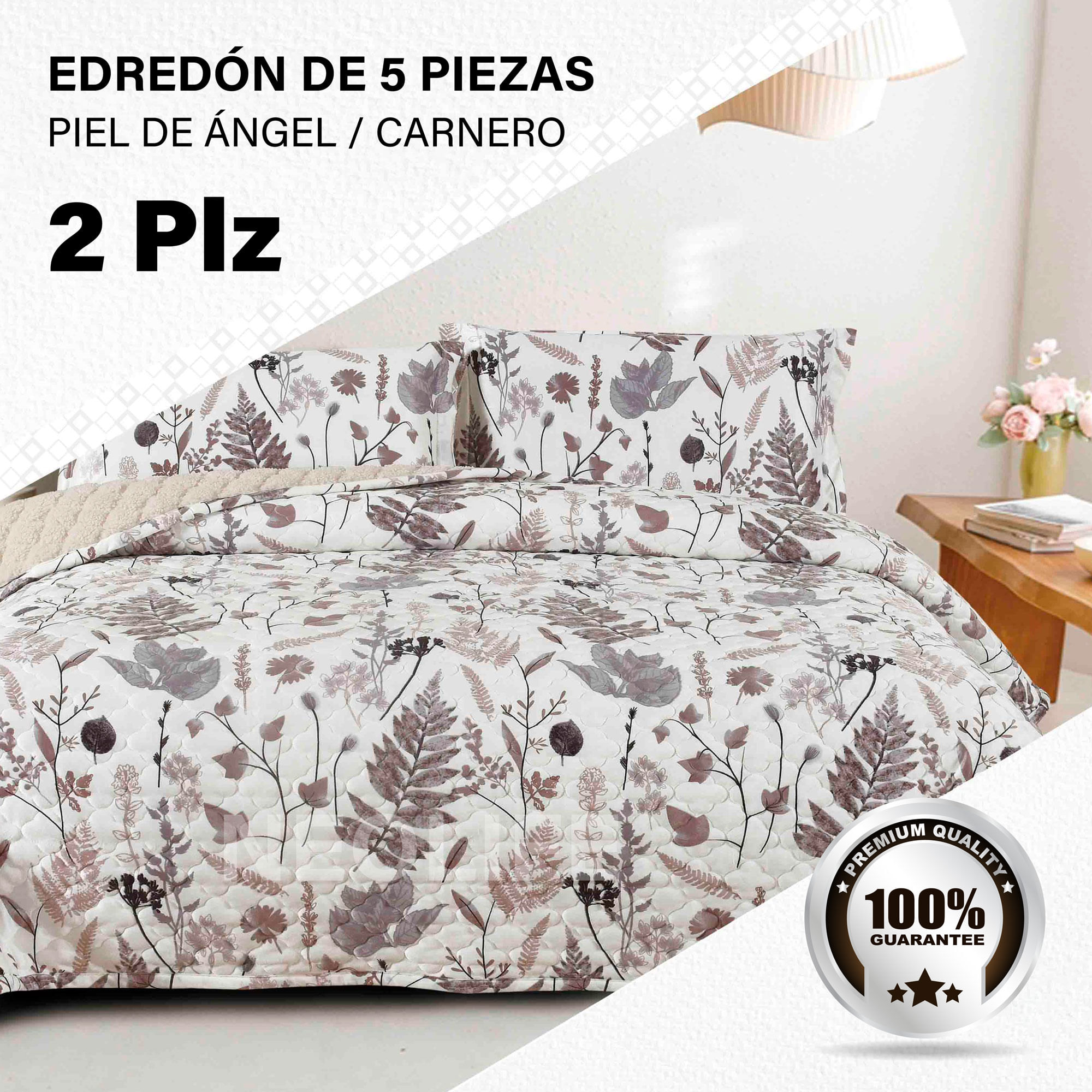 Edredón de Invierno 2 Plazas: 5 Piezas Premium, Confort Superior