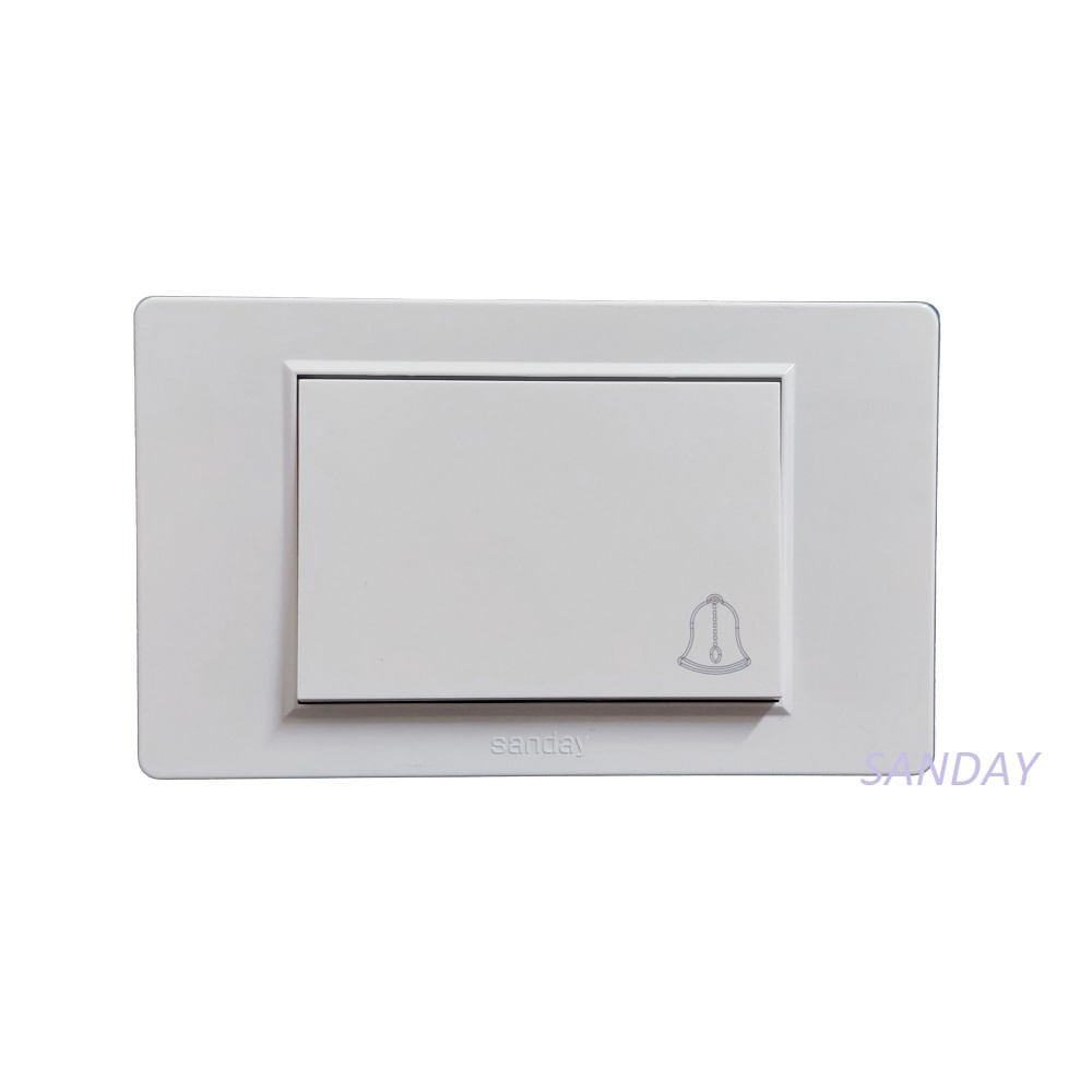 PULSADOR PARA TIMBRE TECLON PLACA BLANCA Y DADO BLANCO SANDAY PULSADOR PARA TIMBRE TECLON PLACA BLANCA Y DADO BLANCO SANDAY