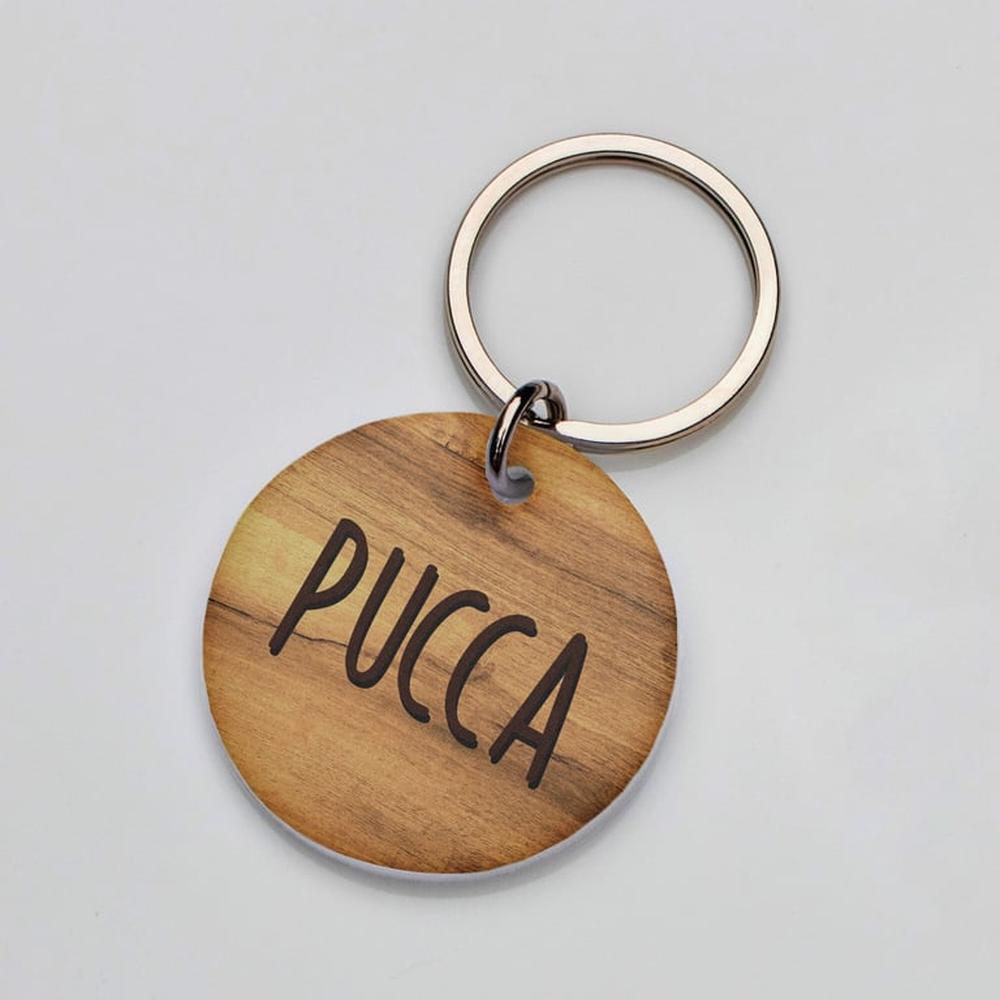 Placa de identificación perros gatos Naturals Madera Clara Placa de identificación perros gatos Naturals Madera Clara