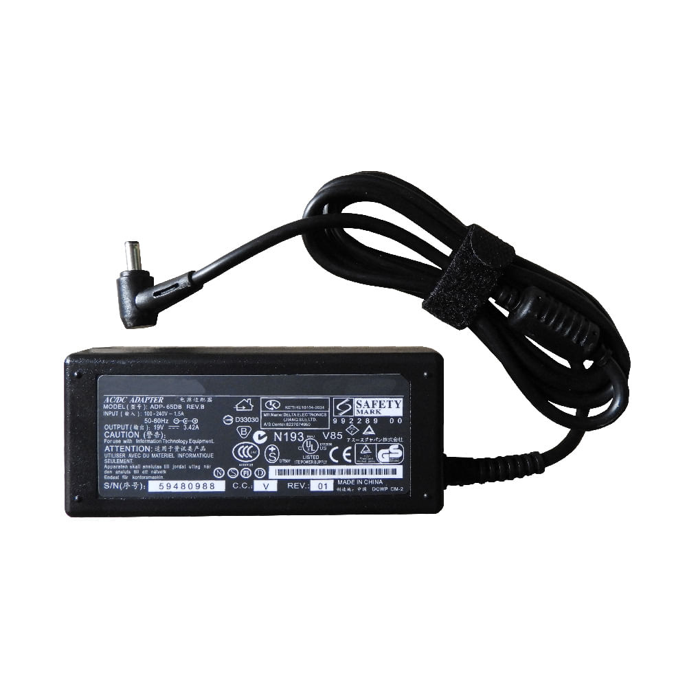 CARGADOR COMPATIBLE PARA LAPTOP ASUS 19V 3.42A 65W 4.5*3.0 PUNTA DELGADA