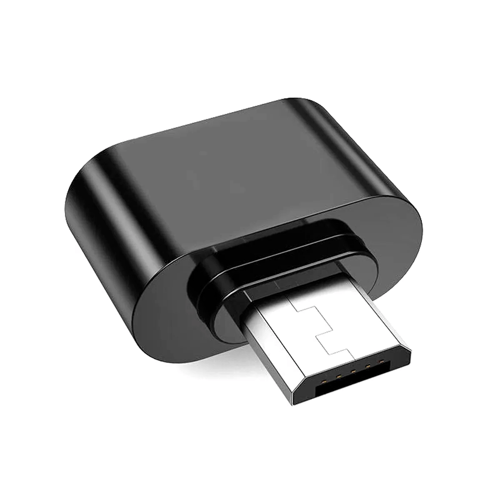 Adaptador de Alta Velocidad OTG Micro USB a USB - Negro Adaptador de Alta Velocidad OTG Micro USB a USB - Negro