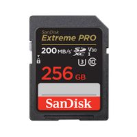 Memoria SD Sandisk 256GB Extreme Pro - R200mb - W140mb