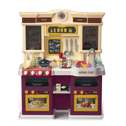 COCINA DE JUGUETE DE 85 PIEZAS CON LUCES SONIDO Y GRIFO