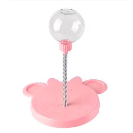 Bola Dispensadora de Comida Interactiva con Resorte Rosa Bola Dispensadora de Comida Interactiva con Resorte Rosa