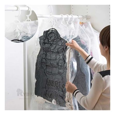 Bolsa de Compresion de Ropa en Tono Transparente Y+Stickers