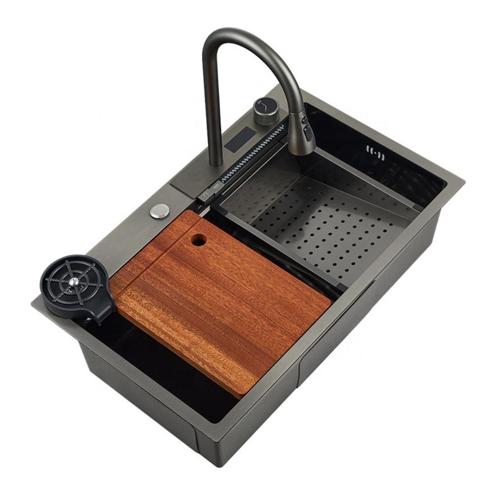 Lavadero de Cocina Acero Inox Smart Premium Multifuncional Alfa AFL-555 Lavadero de Cocina Acero Inox Smart Premium Multifuncional Alfa AFL-555
