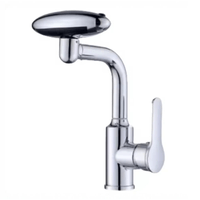 Mezcladora para Lavabo de Baño de Acero con Cuatro Formas de Drenaje  Giratorios 360