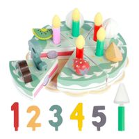 Pastel de Cumpleaños Rompecabezas de Madera Montessori - Juguete Didáctico