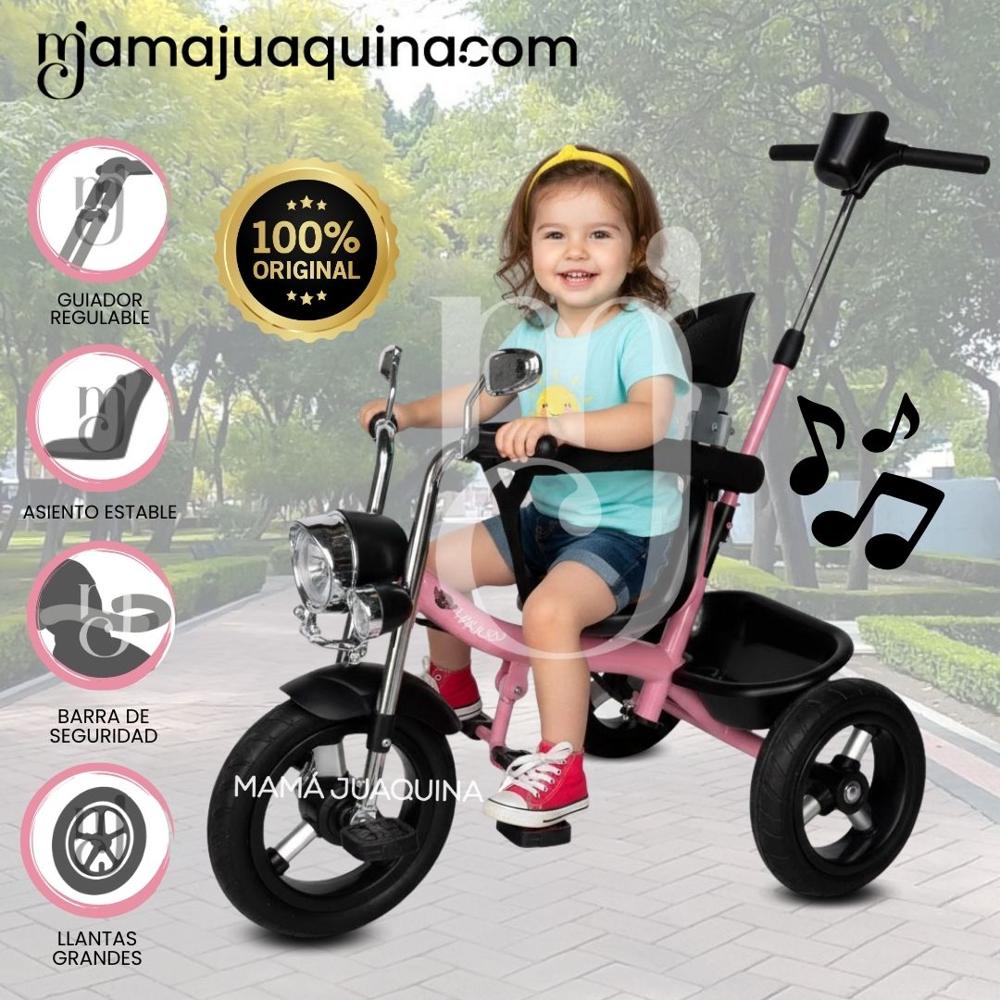Triciclo Chavito con Guiador YARLEY Musical Pink