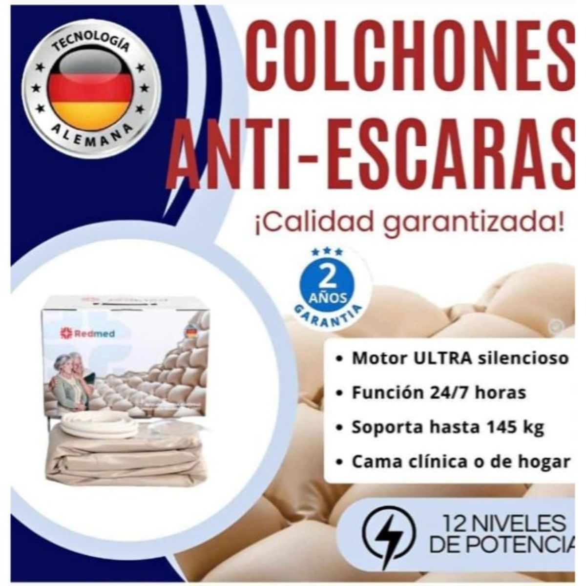 Colchon  Antiescaras  y  Motor  Red