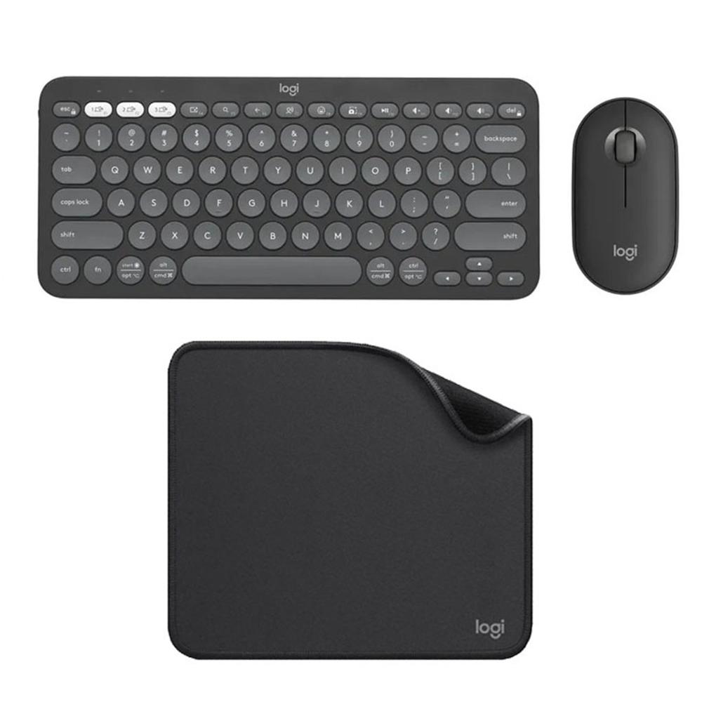 COMBO LOGITECH TECLADO K380S MOUSE M350S PAD MOUSE 200X230
