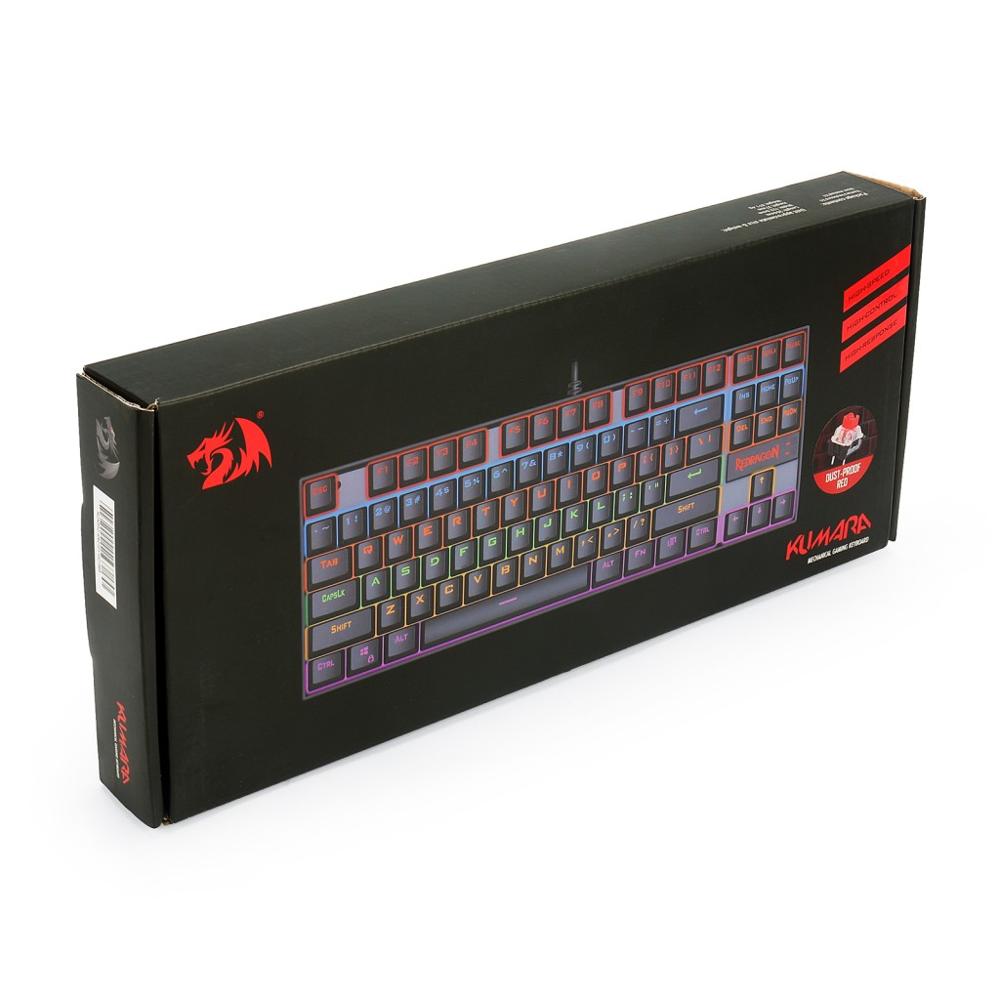 TECLADO GAMER REDRAGON K552-KR KUMARA BLACK RED SWITCH