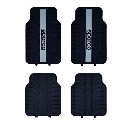 FUNDA CUBRE PISO SPARCO 4 PIEZAS PVC LINEA GRIS