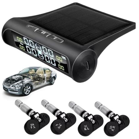 Kit de Medición de Presión Llantas TPMS para Automóvil Solar X7 Kit de Medición de Presión Llantas TPMS para Automóvil Solar X7