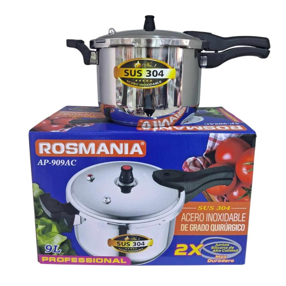 Olla a Presión ROSMANIA 9 Litros Acero Inoxidable RS-P009L