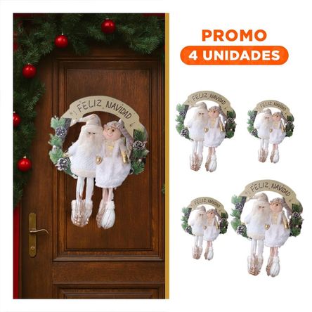 Pack4 Adorno Duradero Especial Grande Familiar en Blanco Pack4 Adorno Duradero Especial Grande Familiar en Blanco