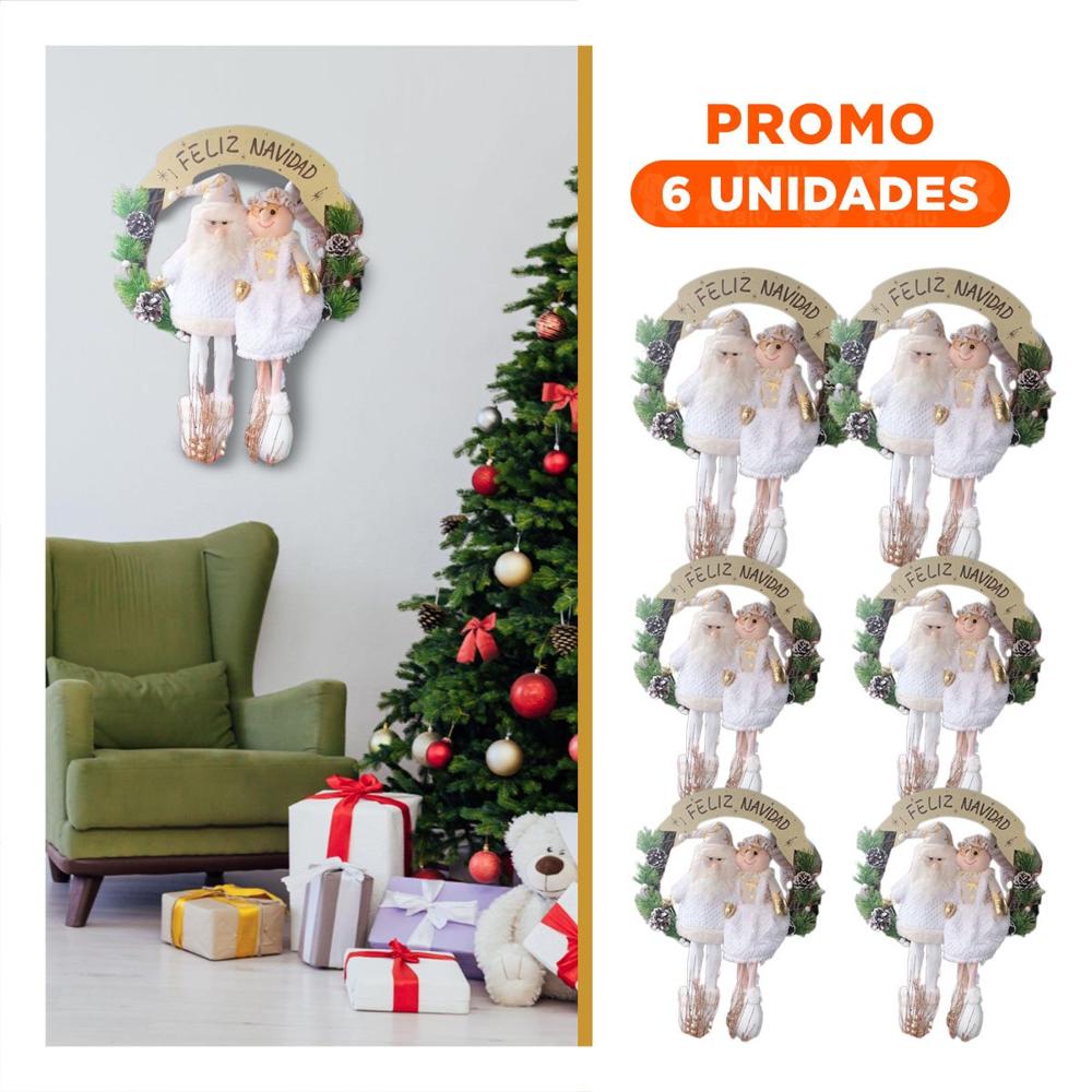 Pack6 Decoracion Explendida con 2 Muñecos en Blanco