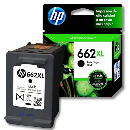 Kit de Tintas HP 662XL Original - Negro