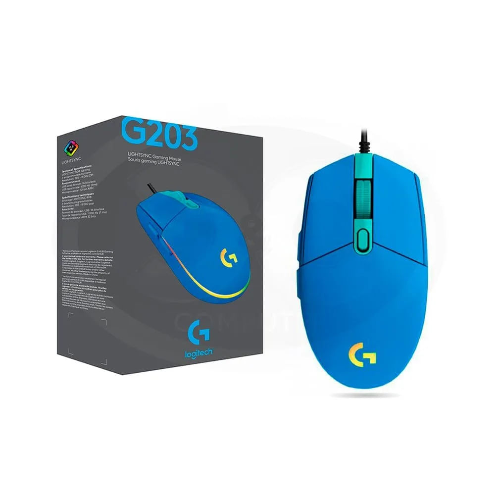 MOUSE GAMER LOGITECH G203 BLACK- BLUE