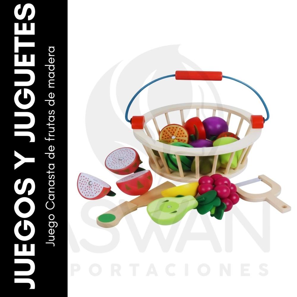 Juego Canasta de frutas de madera