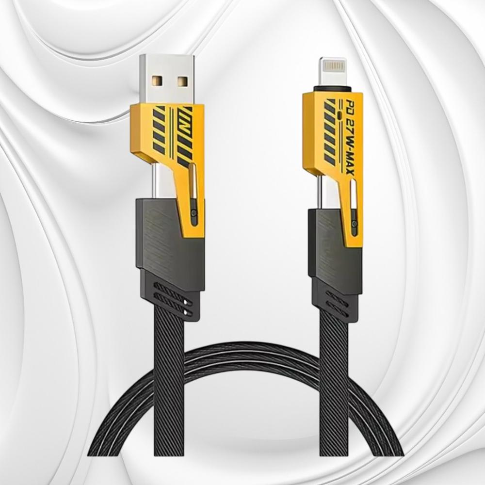 Cable 65 W Para Carga Rápida y Transmisión de Datos 4 en 1
