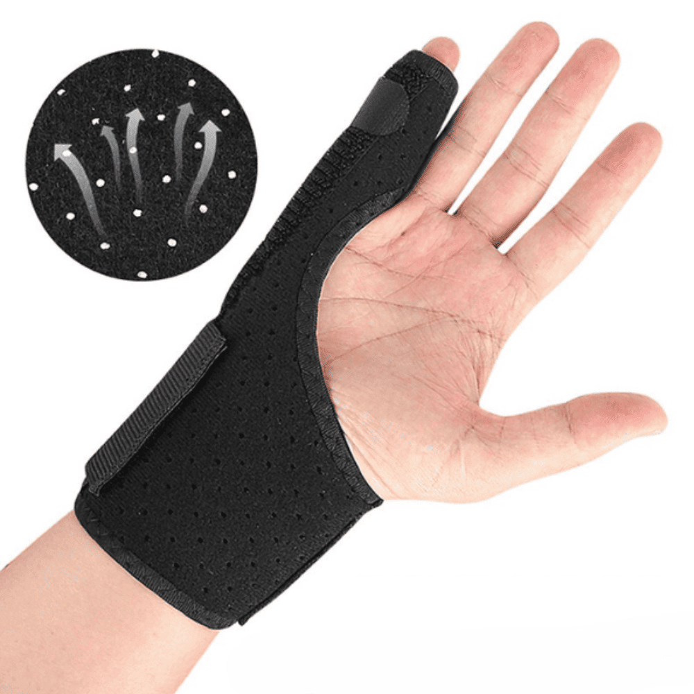 Férula Inmovilizadora para Dedo Meñique con Soporte de Muñeca - Neopreno Negro Ajustable