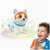 Robot Mascota Perro Musical Luces Bota Humo  Ruedas en las Patitas Juguete Robot para Niños
