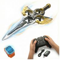 Avión Aerojet Dron Diseño Espada Juguete a Control Remoto y Sensor Manual para Niños con Accesorios