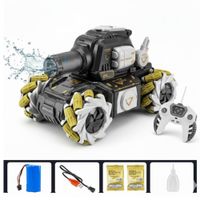 Carro a Control Remoto  2 en 1 Modelo Tanque Acrobático  Juguete para Niños Lanzador de Hidrogel A